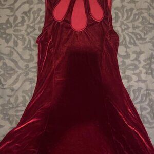 Women's Red and Burgundy Dress